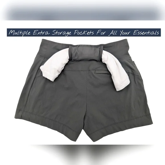 Athleta Trekkie North Short Sz 2 Olive Green Quick Dry Moisturizer Wicking SPF50 - Picture 16 of 17